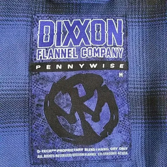 Dixxon Flannel Pennywise Long Sleeve Plaid Snap Shirt Women's Size Medium - Picture 6 of 7